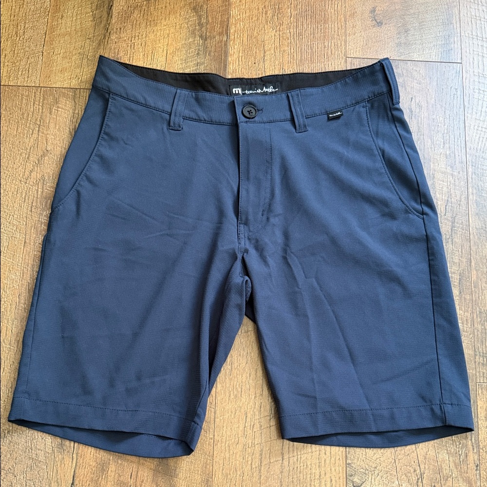 Travis Mathew Dark Blue Flat Front Shorts